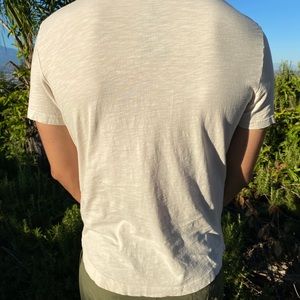 Buck Mason Slub Classic Fit Curved Hem Made In USA L/S Ivory T-Shirt - Foto 9